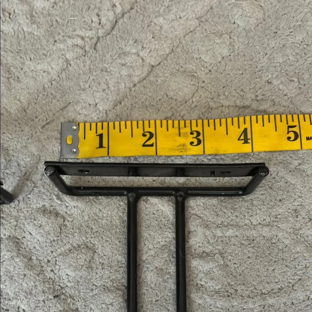 Black Metal Wall Glass Holder Hooks Set